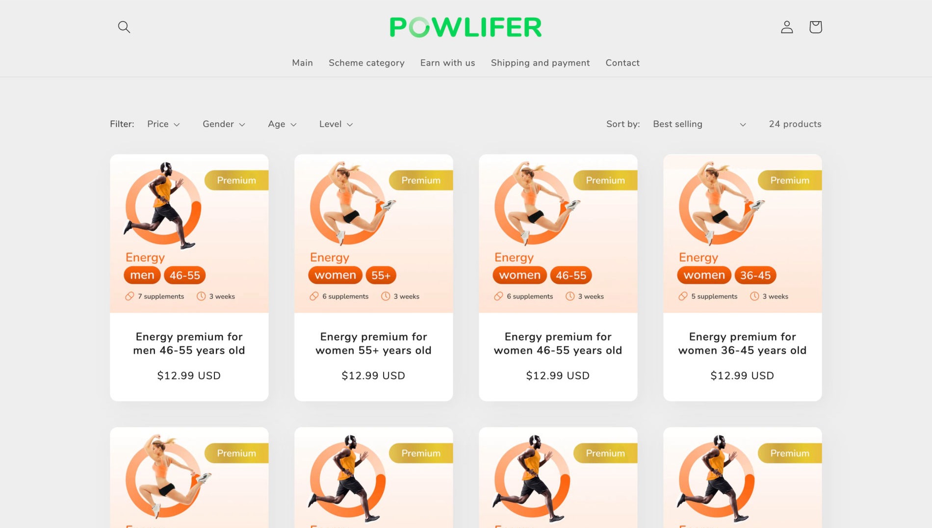 Powlifer recipes page